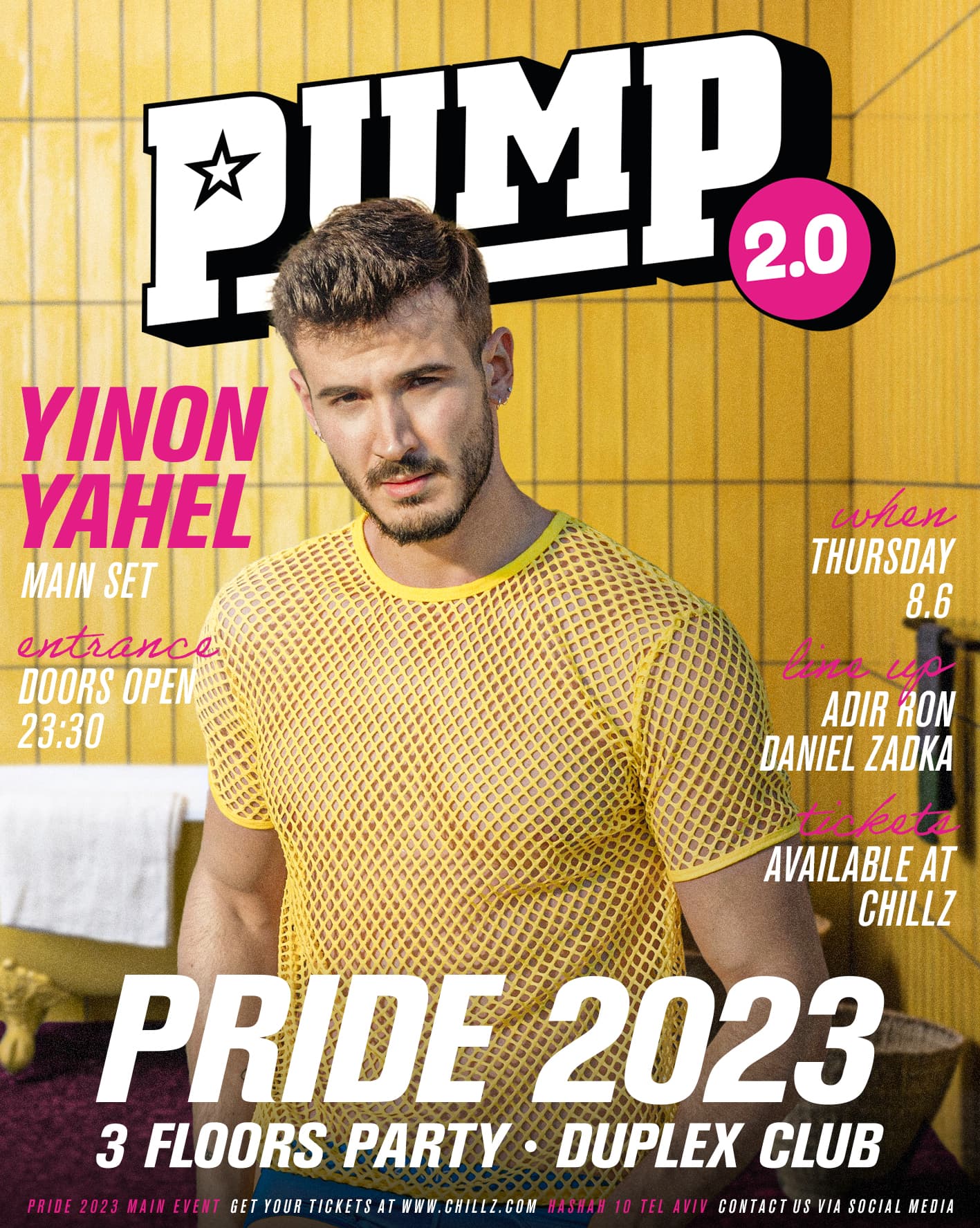 PUMP + LULI + PROM - TLV PRIDE 2023! 3 FLOORS PARTY! DUPLEX CLUB! Special Guest: YINON YAHEL